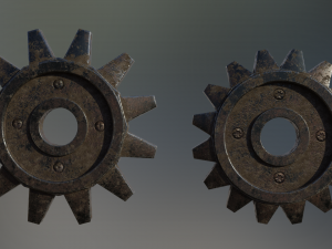 industrial gear set 07 Model 3D