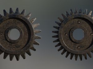 industrial gear set 07 Model 3D