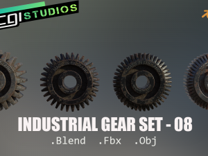 industrial gear set 08 3D मॉडल