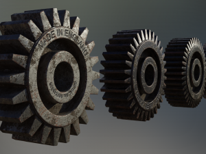 industrial gear set 08 3D 模型