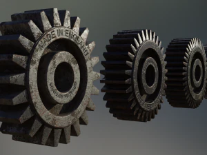 industrial gear set 08 3D Model