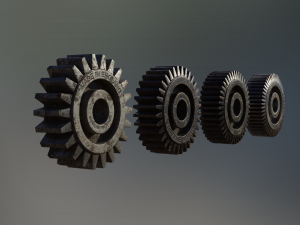 industrial gear set 08 3D 模型
