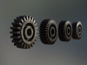industrial gear set 08 3D Model