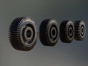 industrial gear set 08 3D 模型