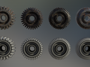 industrial gear set 08 3D 模型