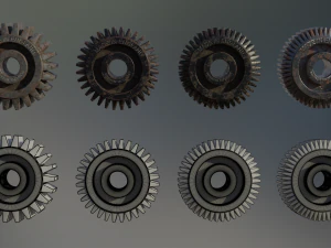industrial gear set 08 3D Model