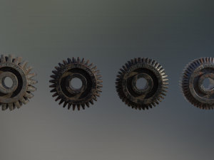 industrial gear set 08 3D 模型