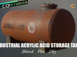industrial acrylic acid bulk storage tank 3D Model