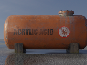 industrial acrylic acid bulk storage tank 3D Model