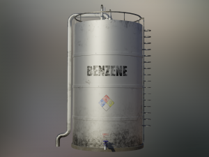industrial benzene storage tank Model 3D