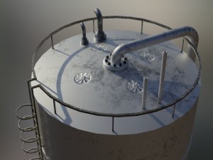 industrial benzene storage tank Model 3D