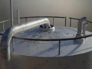 industrial benzene storage tank Model 3D