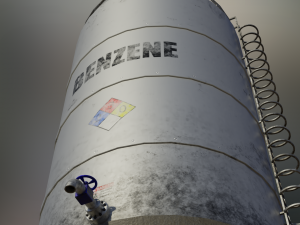 industrial benzene storage tank Model 3D