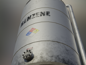 industrial benzene storage tank Model 3D