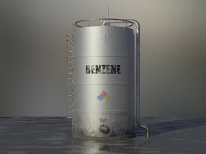 industrial benzene storage tank 3D Model