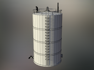 industrial benzene storage tank Model 3D