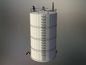 industrial benzene storage tank 3D Model