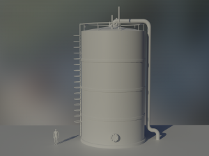 industrial benzene storage tank Model 3D