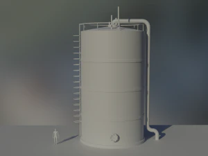 industrial benzene storage tank 3D Model