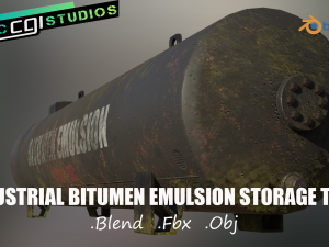 industrial bitumen emulsion storage tank 3D Model