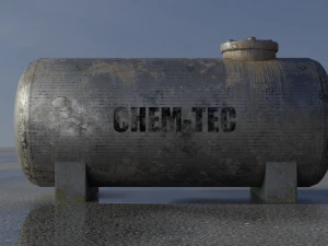 industrial corrosive materials storage tank 3D Model