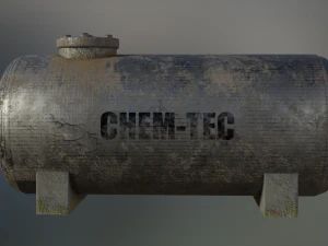 industrial corrosive materials storage tank 3D Model