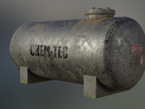 industrial corrosive materials storage tank Modelo 3D