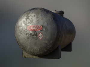 industrial corrosive materials storage tank Modelo 3D
