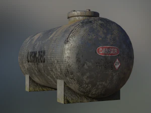 industrial corrosive materials storage tank 3D Model