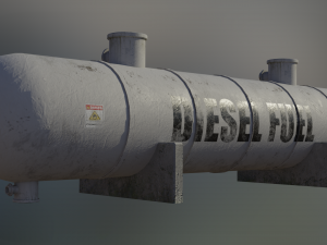 industrial diesel storage tank 3D Модель
