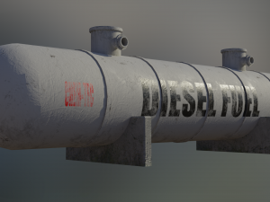 industrial diesel storage tank 3D Модель