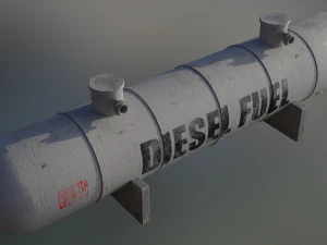 industrial diesel storage tank 3D Model