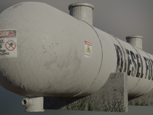 industrial diesel storage tank 3D Модель