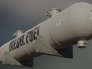 industrial diesel storage tank 3D Модель