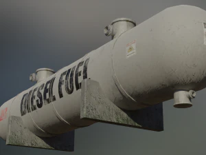 industrial diesel storage tank 3D Model