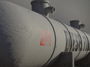industrial diesel storage tank 3D Модель