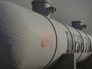 industrial diesel storage tank 3D Model