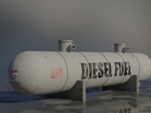 industrial diesel storage tank 3D Модель