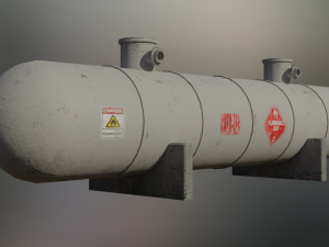 industrial flammable gas storage tank 3D Модель