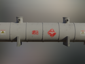 industrial flammable gas storage tank 3D Модель