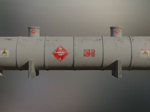 industrial flammable gas storage tank 3D Модель