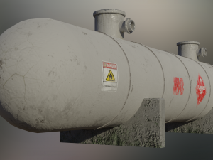 industrial flammable gas storage tank 3D Модель