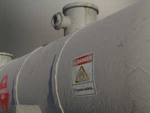 industrial flammable gas storage tank 3D Модель