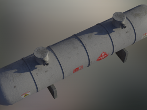industrial flammable gas storage tank 3D Модель