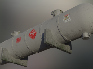 industrial flammable gas storage tank 3D Модель