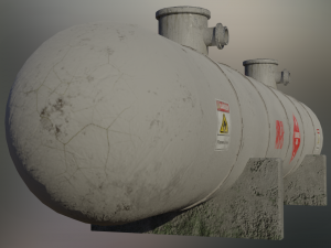 industrial flammable gas storage tank 3D Модель