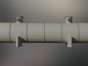industrial flammable gas storage tank 3D Модель