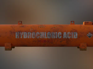 industrial hydrochloric acid storage tank 3D Model