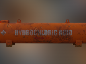 industrial hydrochloric acid storage tank 3D 模型