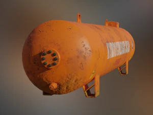 industrial hydrochloric acid storage tank 3D Model